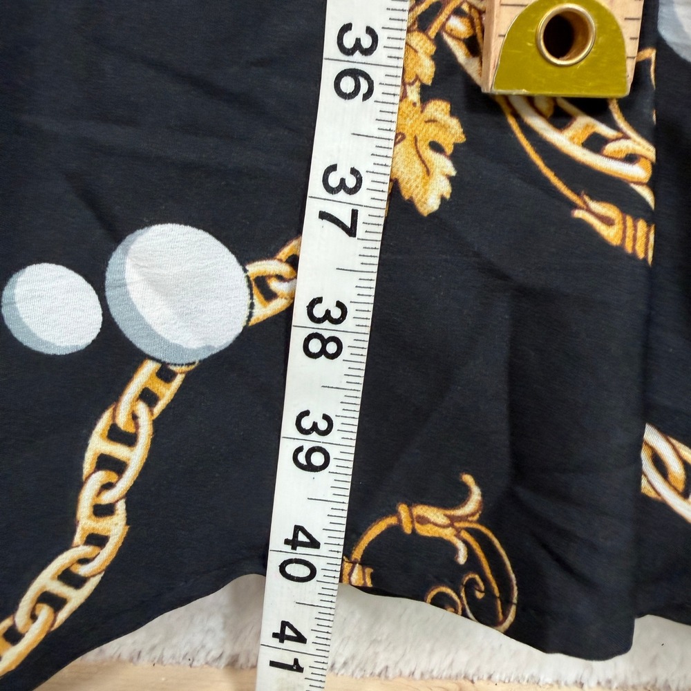 Cato Black Maxi Skirt with Gold & White Chain Print - Picture 12 of 13